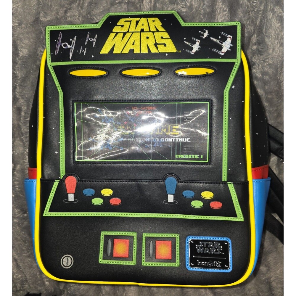 NWOT lighg up loungefly Disney star wars arcade game mini backpack bookbag!